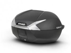 Topcase moto SHAD SH47 Negru/Alb