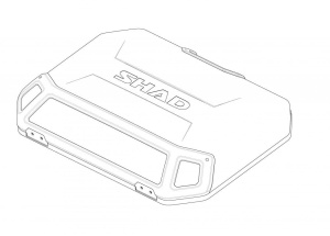 Aluminium cover SHAD 203163RB Pentru cutii TERRA Negru