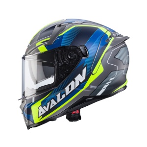 Casca integrala Caberg model Avalon X SV Optic L8 gri/albastru/galben fluor mat Pinlock ready - Img 4