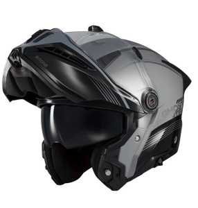 Casca modulabila (flip-up) Axxis GhostFighter SV Bitone C2 negru/gri lucios (ochelari soare integrati) Pinlock Ready – tip viziera: MT-V-36 - Img 4
