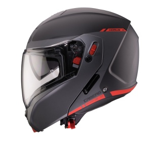 Casca modulabila (flip-up) Caberg model Horus X Ray L7 negru/gri/rosu fluor mat Pinlock ready - lentila Pinlock inclusa - Img 3