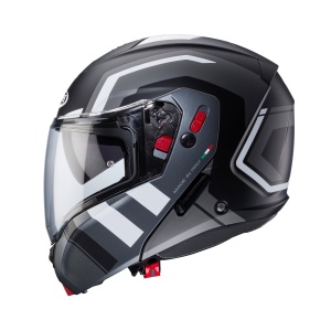 Casca modulabila (flip-up) Caberg model Horus X Road M4 negru/gun metal (titanium)/alb mat Pinlock ready - lentila Pinlock inclusa - Img 5
