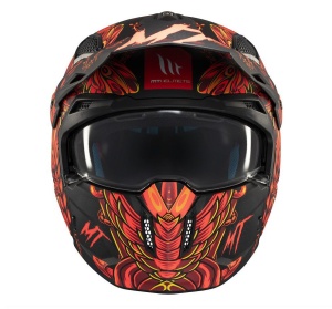 Casca MT Streetfighter SV S B5 Hellish rosu mat (ochelari soare integrati) - masca (protectie) barbie si cozoroc detasabile - omologare noua ECE 22.06 - Img 3