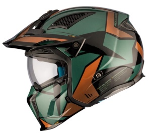 Casca MT Streetfighter SV S P1R A9 verde lucios (ochelari soare integrati) - masca (protectie) barbie si cozoroc detasabile - omologare noua ECE 22.06 - Img 7