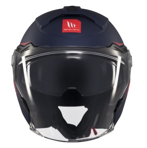 Casca open face motociclete MT Cosmo SV A7 albastru mat (ochelari soare integrati) - tip viziera: MT-V-37 - Img 5