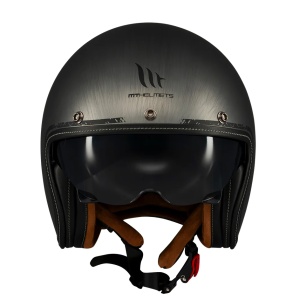 Casca open face motociclete MT Le Mans 2 S SV Scratched Chrome A2 gri mat (ochelari soare integrati) - omologare noua ECE 22.06 - Img 3