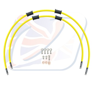 CROSSOVER Front brake hose kit Venhill POWERHOSEPLUS SUZ-6027FS-YE (2 conducte in kit) Yellow hoses, stainless steel fittings