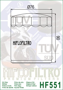Filtru de ulei HIFLOFILTRO HF551 - Img 2