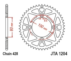 Foaie spate ALU JT JTA 1204-46BLK 46)T, nt((428 Negru - Img 3