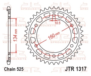 Foaie spate JT JTR 1317-43 43T, 525 - Img 2