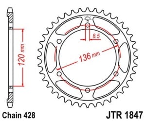 Foaie spate JT JTR 1847-55 55T, 428 - Img 2