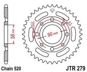 Foaie spate JT JTR 279-30 30T, 520 - Img 2