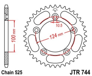 Foaie spate JT JTR 744-39 39T, 525 - Img 2