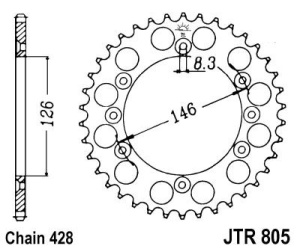 Foaie spate JT JTR 805-50 50T, 428 - Img 2