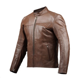 Geaca (jacheta) motociclete barbati piele Urban/Heritage Ixon vara model Cranky Air MS culoare: maro