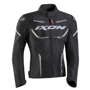Geaca (jacheta) motociclete barbati Racing/Roadster Ixon vara model Striker AIR WP MS culoare: negru/alb