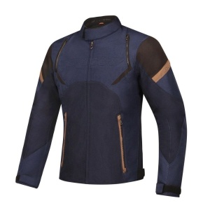 Geaca (jacheta) motociclete barbati Urban/Heritage Ixon mid-season model Striker Retro WP MS culoare: negru/navy/maro - Img 2