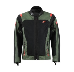 Geaca moto barbati Touring Seventy model SD-JT66 Sahara verde military/rosu - Img 5
