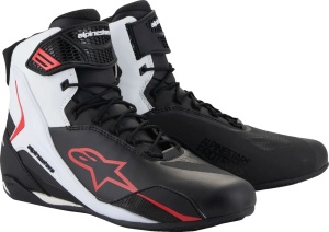 Ghete moto ALPINESTARS FASTER 4 Negru-Alb-Rosu