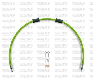 Kit conducte de frana fata Venhill POWERHOSEPLUS YAM-2005FS-GR (1 conducta in kit) Green hoses, stainless steel fittings