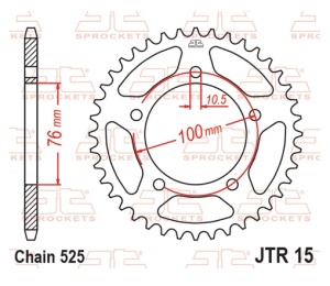 Kit de lant D.I.D Chain - Argintiu chain 525 VX, X-ring (X, NX, QX, XS), CHK front sprocket JT, CHK rear sprocket JT pentru BENELLI TRK 502 2017-2021 - Img 6