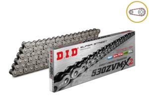 Kit de lant D.I.D Chain - Argintiu lant 530 ZVM-X, X-Ring, pinion fata SUPERSPROX, foaie spate SUPERSPROX pentru SUZUKI GSX-R 750 1990-1991
