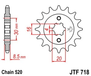 Kit de lant D.I.D Chain - Auriu chain 520 ERT, Non-sealed, CHK front sprocket JT, CHK rear sprocket JT pentru HUSQVARNA CR 125 1990-1994 - Img 3