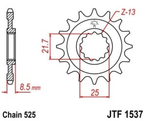 Kit de lant D.I.D Chain - Auriu chain 525 ZVM-X, X-ring (X, NX, QX, XS), CHK front sprocket JT CHK rubber cushioned, CHK rear sprocket JT pentru KAWASAKI Z 1000 2014-2020 - Img 3