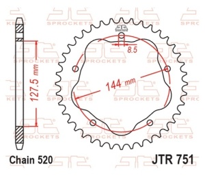 Kit de lant D.I.D Chain - Auriu lant 520 ZVM-X, X-Ring, pinion fata JT cauciucat, foaie spate JT pentru DUCATI Hypermotard 950 RVE 2021-2024 - Img 7