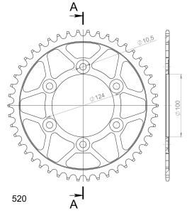 Kit de lant EK - Argintiu chain 520 SRX, X-ring (X, NX, QX, XS), CHK front sprocket JT, CHK rear sprocket SUPERSPROX pentru DUCATI Monster 600 City 1999-2000 - Img 5