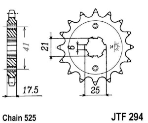 Kit de lant EK - Argintiu chain 525 DEX, X-ring (X, NX, QX, XS), CHK front sprocket JT, CHK rear sprocket JT pentru HONDA VFR 400 R 1987-1989 - Img 3