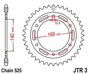 Kit de lant EK - Argintiu chain 525 SRO, O-ring, CHK front sprocket JT CHK rubber cushioned, CHK rear sprocket JT pentru BMW F 800 GS Adventure 2013-2018 - Img 6