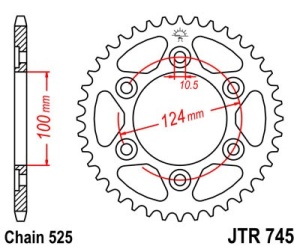 Kit de lant EK - Argintiu chain 525 SRX, X-ring (X, NX, QX, XS), CHK front sprocket JT CHK rubber cushioned, CHK rear sprocket JT pentru DUCATI ST4 916 Sporttouring 1999-2003 - Img 5