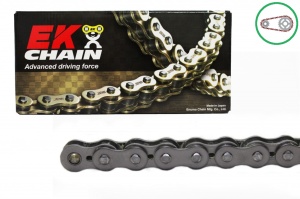 Kit de lant EK - Argintiu lant 520 SRX, X-Ring, pinion fata JT, aluminiu foaie spate JT pentru HUSABERG FE 400/E 2000-2003 - Img 1