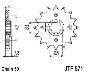 Kit de lant EK - Auriu chain 530 MVXZ, X-ring (X, NX, QX, XS), CHK front sprocket JT, CHK rear sprocket JT pentru YAMAHA XJ 600 / 51J / 3KM / 3KN 1991 - Img 3