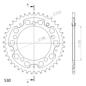 Kit de lant EK - Auriu chain 530 ZVX, X-ring (X, NX, QX, XS), CHK front sprocket JT CHK rubber cushioned, CHK rear sprocket SUPERSPROX STEALTH pentru SUZUKI GSX 1400 2001-2008 - Img 5