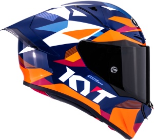 KYT R1R CARBON DIAMOND BLUE ORANGE - Img 4