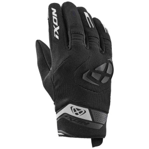 Manusi femei Roadster vara textil/piele Ixon model MIG 2 LS culoare: negru/alb - degete tactile