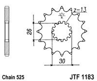 Pinion fata JT JTF 1183-18 18T, 525 - Img 2
