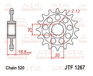 Pinion fata JT JTF 1267-16 16T, 520 - Img 3