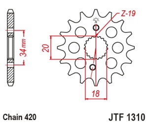 Pinion fata JT JTF 1310-15 15T, 420 - Img 2