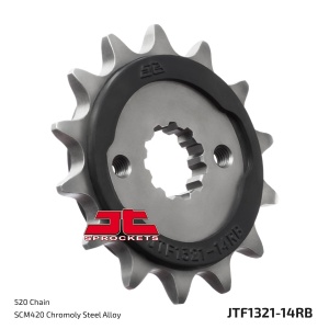 Pinion fata JT JTF 1321-14RB 14T, 520 rubber cushioned - Img 3