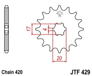 Pinion fata JT JTF 429-12 12T, 530 - Img 2