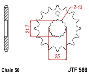 Pinion fata JT JTF 566-12 12T, 530 - Img 2