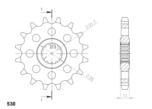 Pinion fata SUPERSPROX CST-580:15 15T, 530 - Img 2