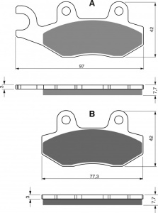Placute de frana GOLDFREN 002 K5