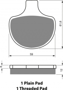 Placute de frana GOLDFREN 057 S3