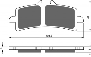 Placute de frana GOLDFREN 258 S33 STREET FRONT