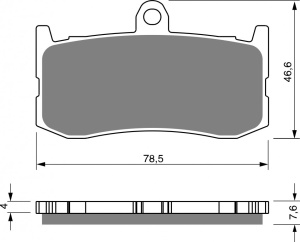 Placute de frana GOLDFREN 296 GP6