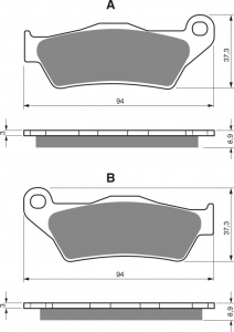 Placute de frana GOLDFREN 349 S3